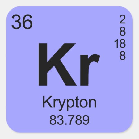 Periodic Table Of Elements (krypton) Square Sticker