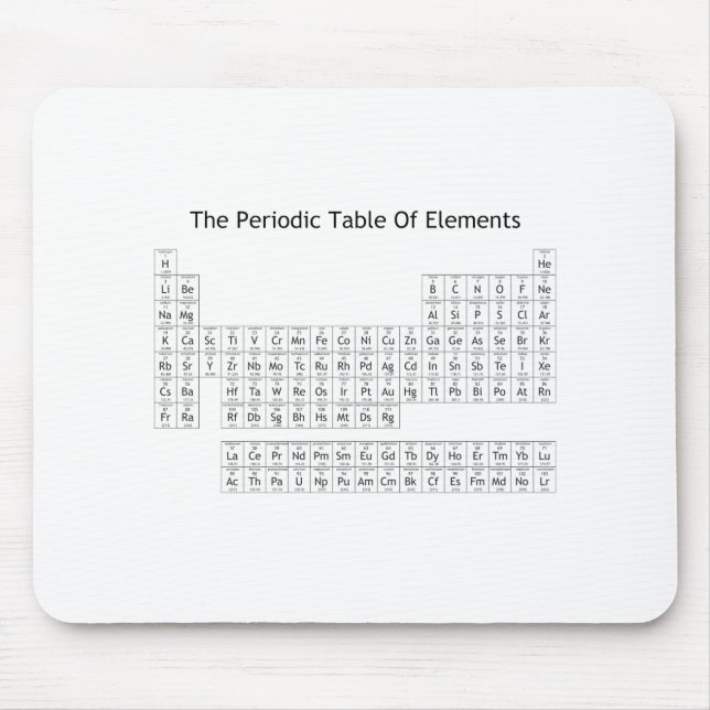 Periodic Table Of Elements Mouse Pad (Front)