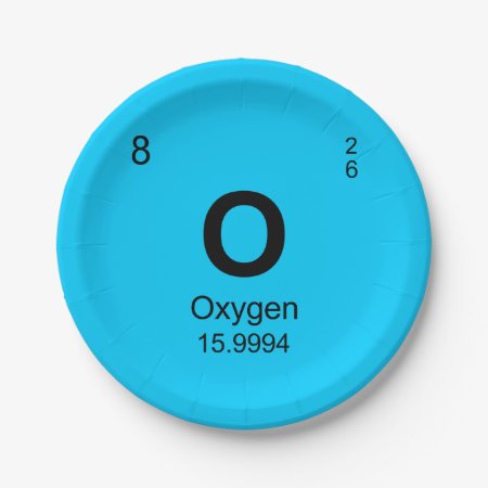 Periodic Table Of Elements (oxygen) Paper Plates