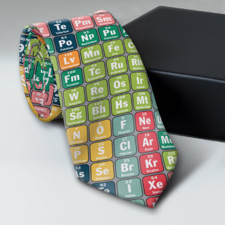 Periodic Table of Elements Pattern Neck Tie