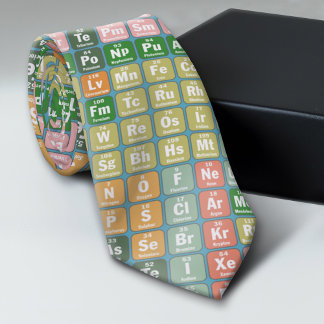 Periodic Table of Elements Pattern Neck Tie