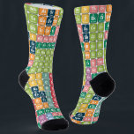 Periodic Table of Elements Pattern Socks<br><div class="desc">A fun chart for science teachers and geeks. A pattern of the elements in a colorful pattern.</div>