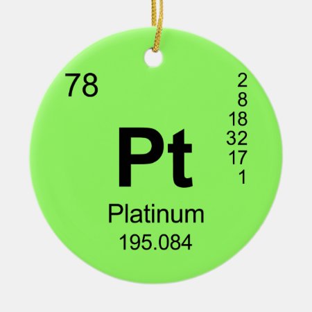 Periodic Table Of Elements (platinum) Ceramic Ornament