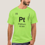Periodic Table Of Elements (platinum) T-shirt at Zazzle