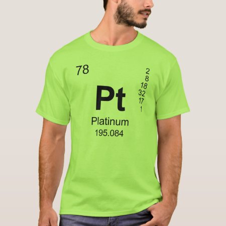 Periodic Table Of Elements (platinum) T-shirt