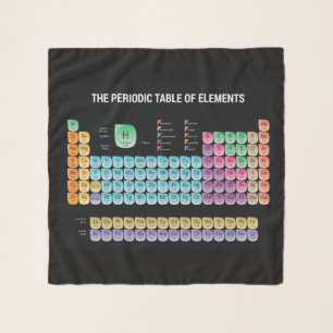 Periodic table of elements scarf