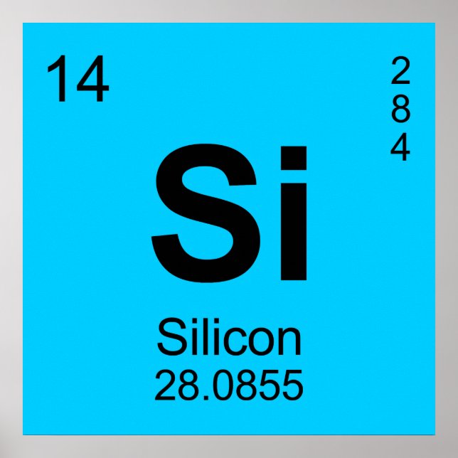 Periodic Table of Elements (Silicon) Poster (Front)
