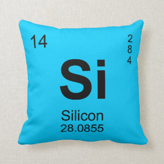 Periodic Table of Elements (Silicon) Throw Pillow