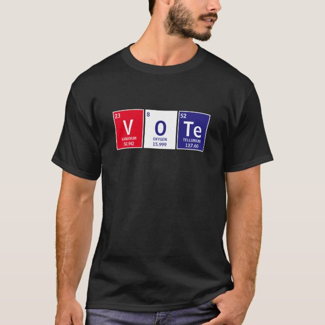 Periodic Table of Elements Spell Vote T-Shirt (Front)