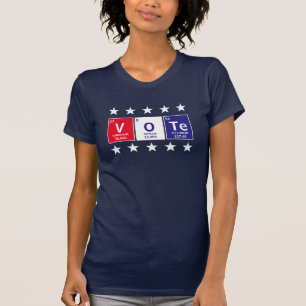Periodic Table of Elements Spell Vote with Stars T-Shirt
