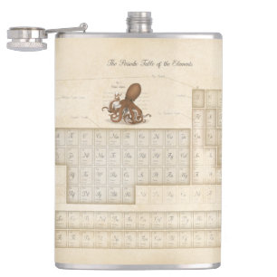 Periodic Table of Elements Steampunk Neo-Victorian Flask