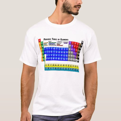 Periodic Table of Elements T-Shirt | Zazzle