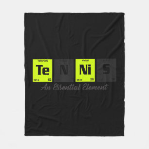 Periodic table of elements Tennis Player gift for Fleece Blanket