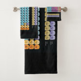 Periodic table bath towel