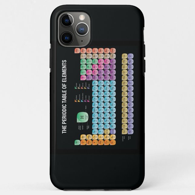 Periodic table of elements throw pillow Case-Mate iPhone case (Back)