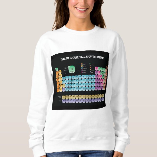 Periodic table of elements throw pillow sweatshirt (Front)