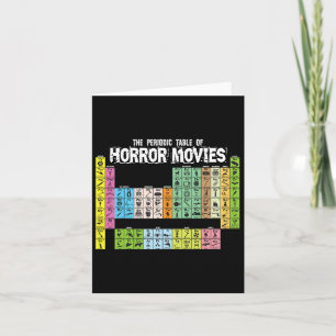 Periodic Table Of Horror Movies Chemistry Science  Card