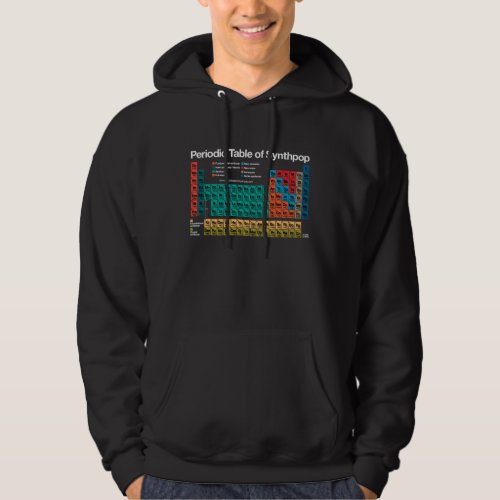 Periodic Table of Synthpop dark background  Hoodie