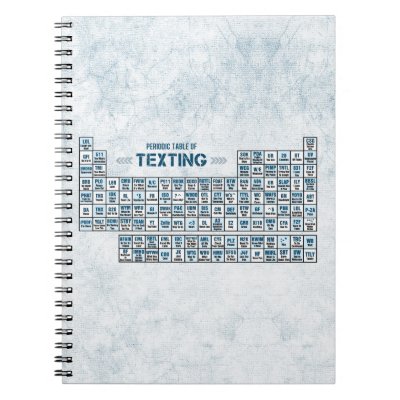 Periodic Table of Texting (Blue) Notebook