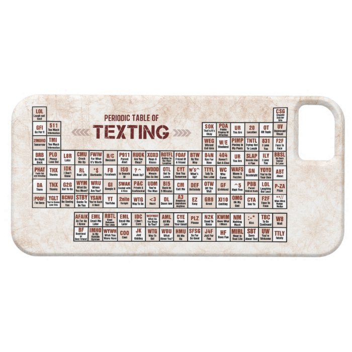 Periodic Table of Texting iPhone 5 Cases