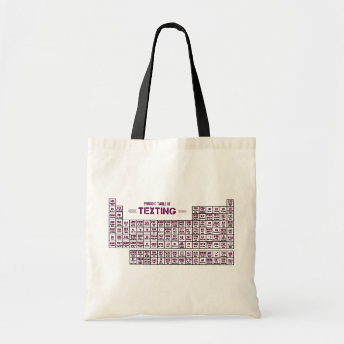 Periodic Table of Texting (Pink) Tote Bags
