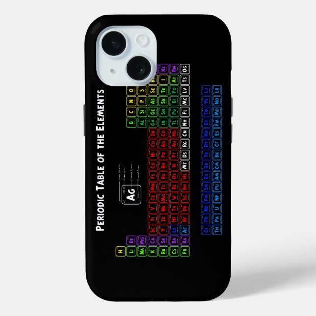 Periodic Table of the Elements 1 Case-Mate iPhone Case (Back)