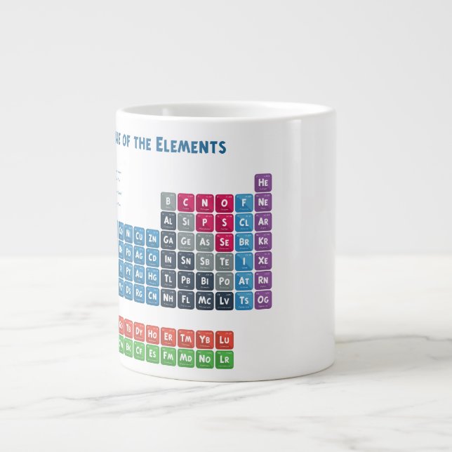 Periodic Table of the Elements 2 Giant Coffee Mug (Front)