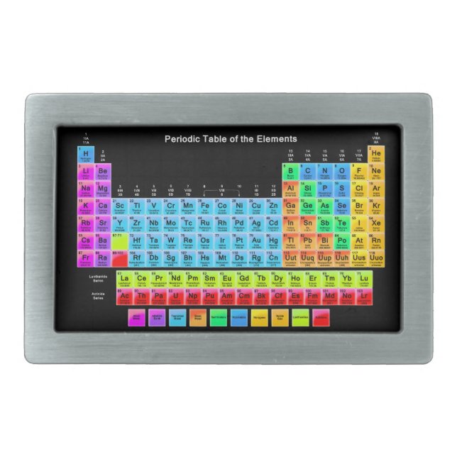 Periodic Table of the Elements Belt Buckle (Front)