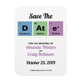 Periodic Table of the Elements Save The Date Magnet