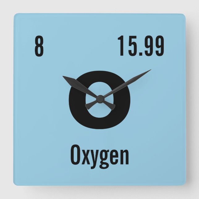 Periodic Table of the Elements Template Square Wall Clock (Front)