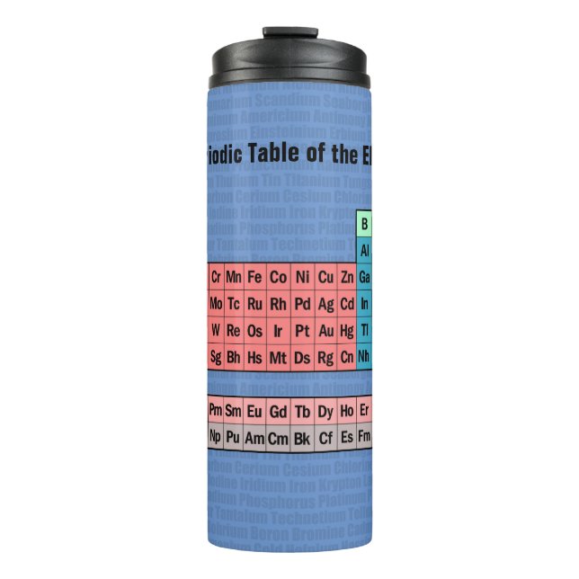 Periodic Table of the Elements Thermal Tumbler (Front)