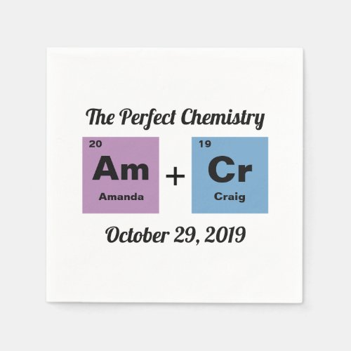 Periodic Table of the Elements Wedding Napkins