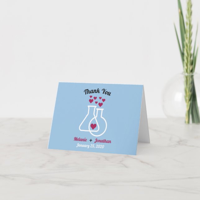 Periodic Table of the Elements Wedding Thank You Card (Front)