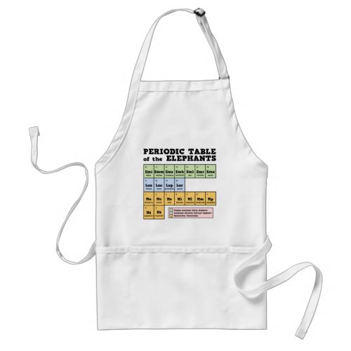 Periodic Table of the Elephants Adult Apron