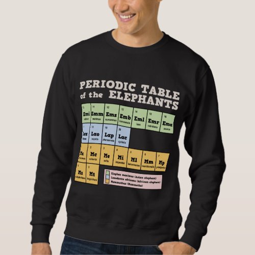 Periodic Table of the Elephants Sweatshirt