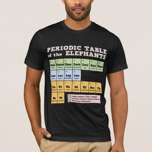 Periodic Table of the Elephants T_Shirt