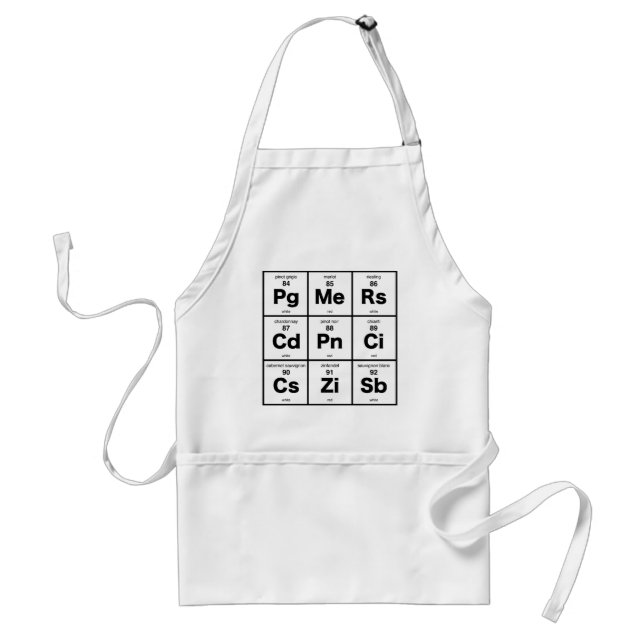 Periodic Table of Wines Adult Apron (Front)