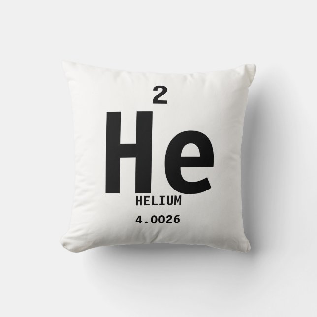 Periodic Table Pillows - Helium (Front)