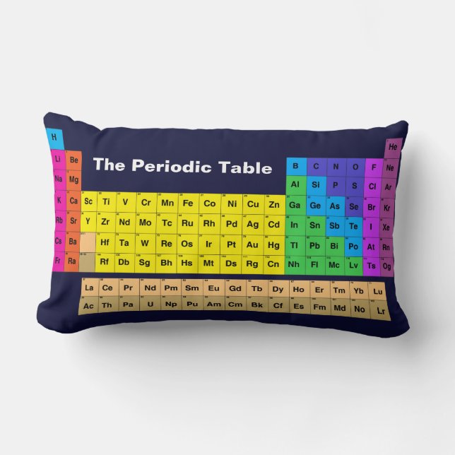 Periodic Table Review Lumbar Pillow (Front)