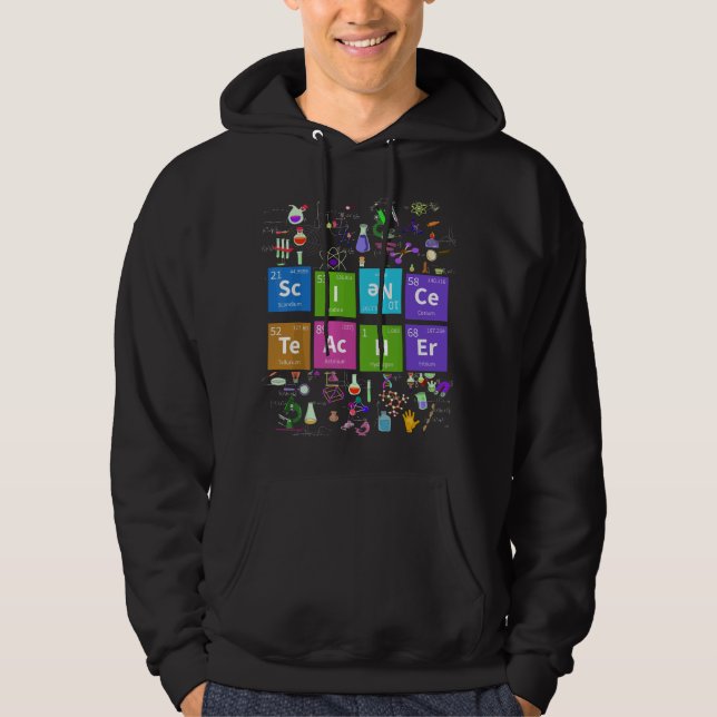 Periodic Table Science Teacher Chemist Science Che Hoodie (Front)