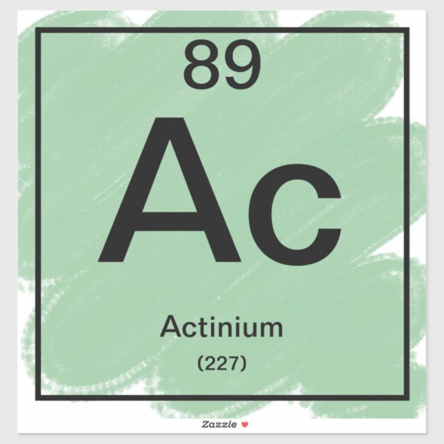Periodic Table Sticker - Actinium (Sheet)