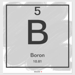 Periodic Table Sticker - Boron