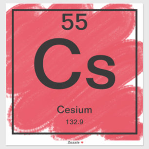 Periodic Table Sticker - Cesium