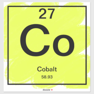 Periodic Table Sticker - Cobalt
