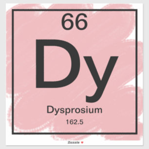 Periodic Table Sticker - Dysprosium
