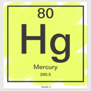 Periodic Table Sticker - Mercury