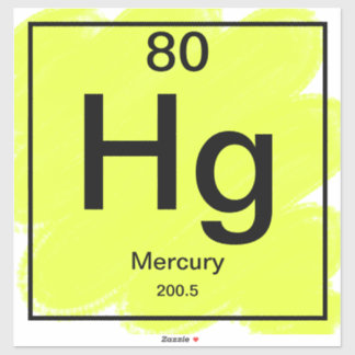 Periodic Table Sticker - Mercury
