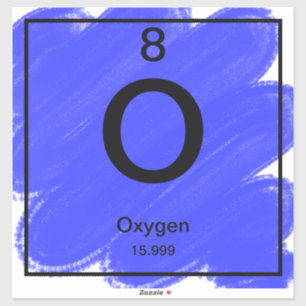 Periodic Table Sticker - Oxygen