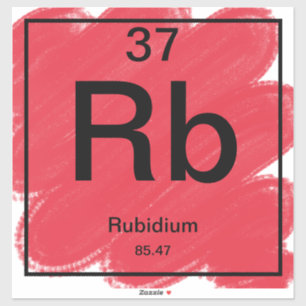 Periodic Table Sticker - Rubidium
