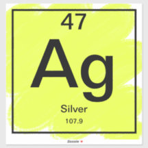 Periodic Table Sticker - Silver
